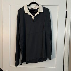 Abercrombie & Fitch blue long sleeve polo